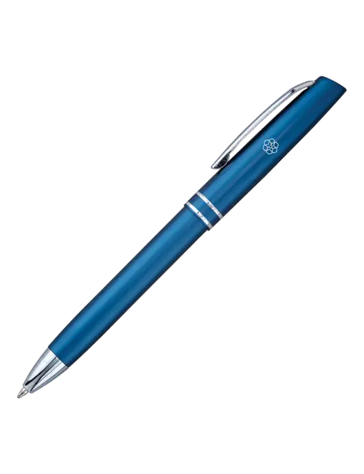 Blue Anguilla Black Ink Pen w/Icon Logo