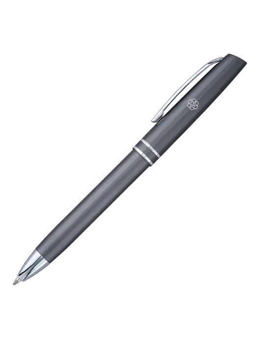 Gunmetal Anguilla Black Ink Pen w/Icon Logo