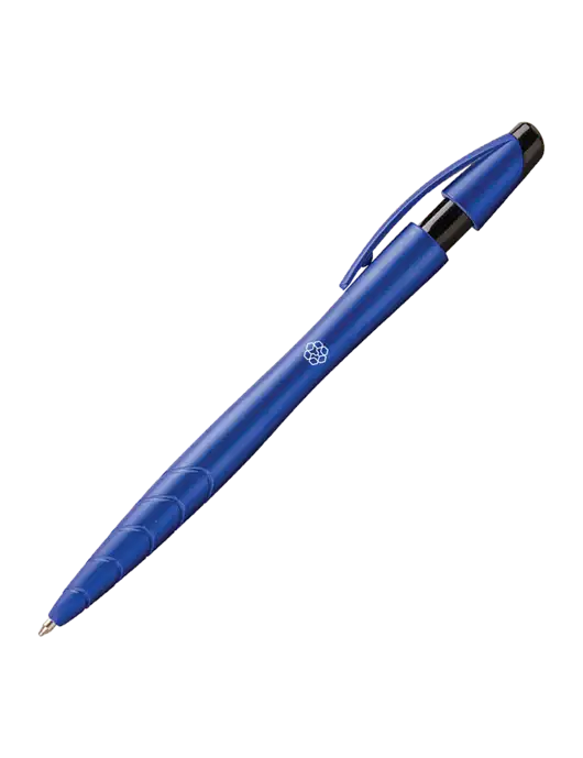 Awali Blue Metallic Pen - Black Ink w/Icon Logo