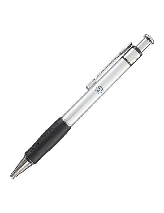 Malta Silver Pen - Black Ink w/Icon Logo