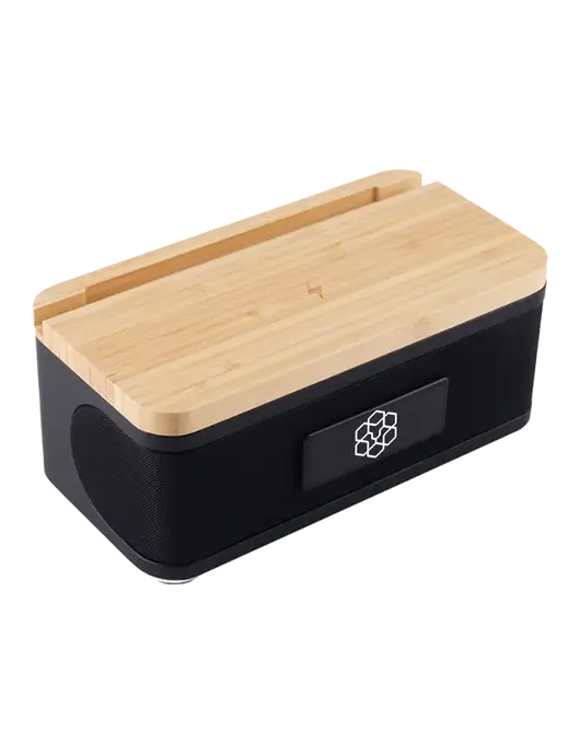 Bamblock Bamboo/Black Speaker & Charger w/Icon Logo