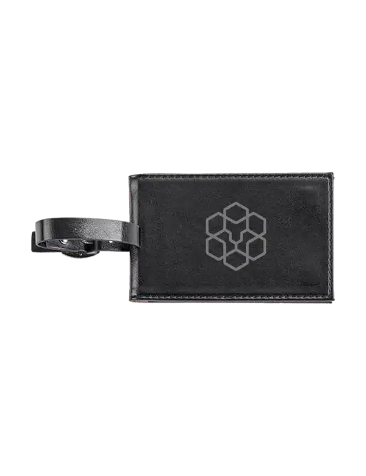 Fabrizio Black Executive Luggage Tag w/Icon Logo