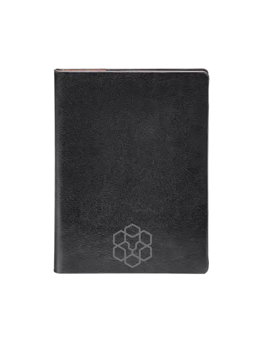 Fabrizio Black Rfid Passport Holder w/Icon Logo