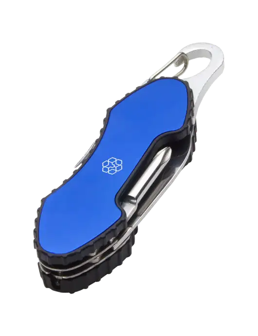 Blue 6 in 1 Tool with Carabiner w/Icon Logo