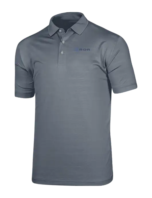 Callaway Vibrant Light Grey Ventilated Polo w/ROR Logo