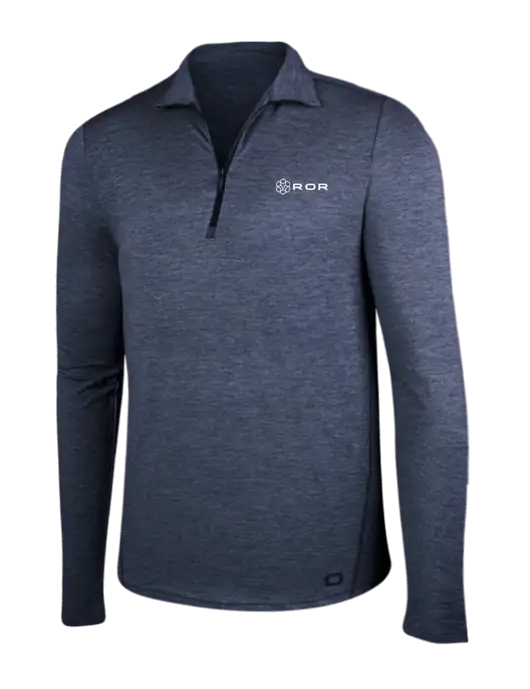 OGIO Blue Indigo Heather Endurance Force 1/4 Zip w/ROR Logo