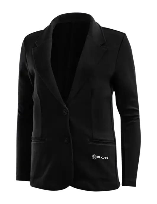 Black Womens Knit Blazer w/ROR Logo