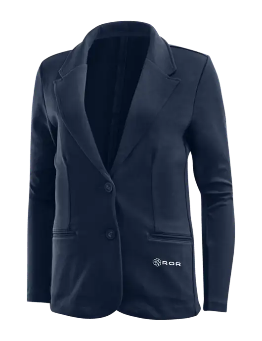 Deep Navy Womens Knit Blazer w/ROR Logo