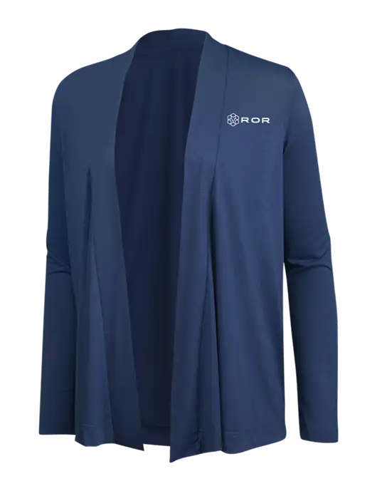Dusty  Blue Womens Concept Cardigan w/ROR Logo