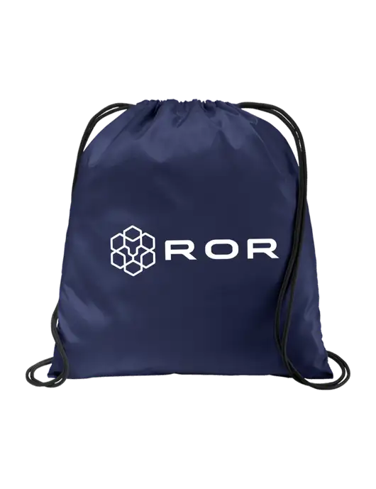 Drawstring  True Navy Cinch Pack w/ROR Logo