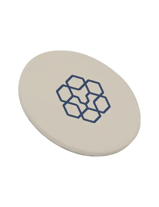 Round Sandstone Coaster w/Icon Logo