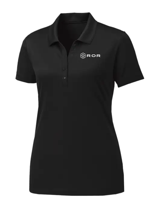 Womens Black PosiCharge Competitor Polo w/ROR Logo