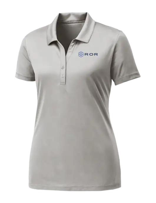 Womens Very Light Grey PosiCharge Competitor Polo w/ROR Logo