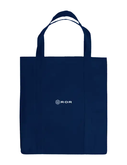 Eco Reusable Jumbo Navy Blue Shopping Bag w/ROR Logo