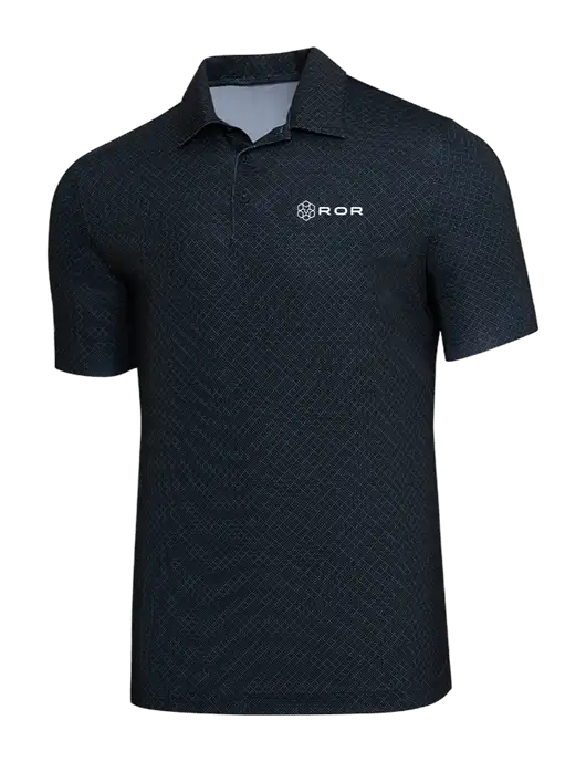 Adidas Black Diamond Dot Print Polo w/ROR Logo