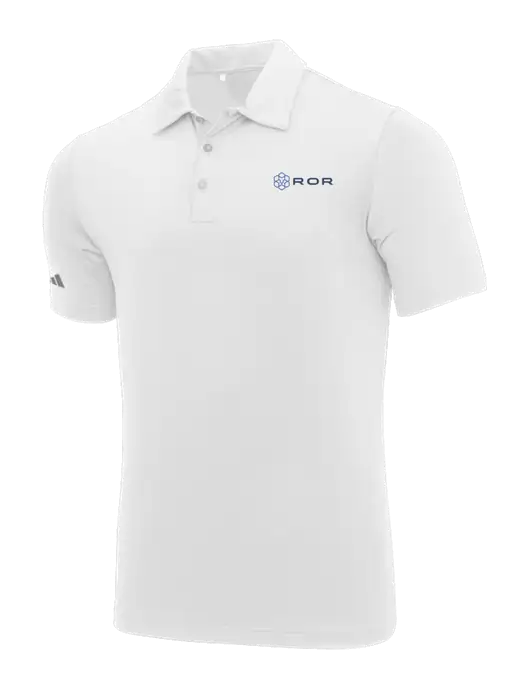 Adidas White Ultimate Solid Polo w/ROR Logo
