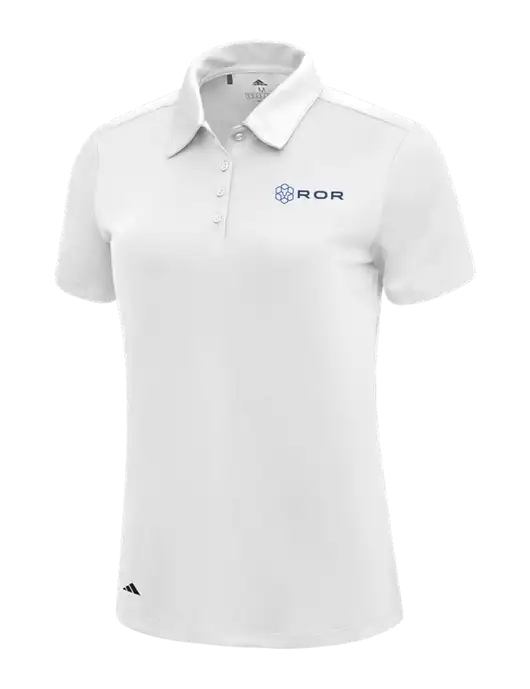 Adidas White Womens Ultimate Solid Polo w/ROR Logo