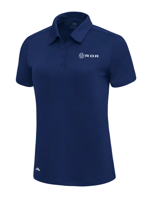 Adidas Navy Blue Womens Ultimate Solid Polo w/ROR Logo