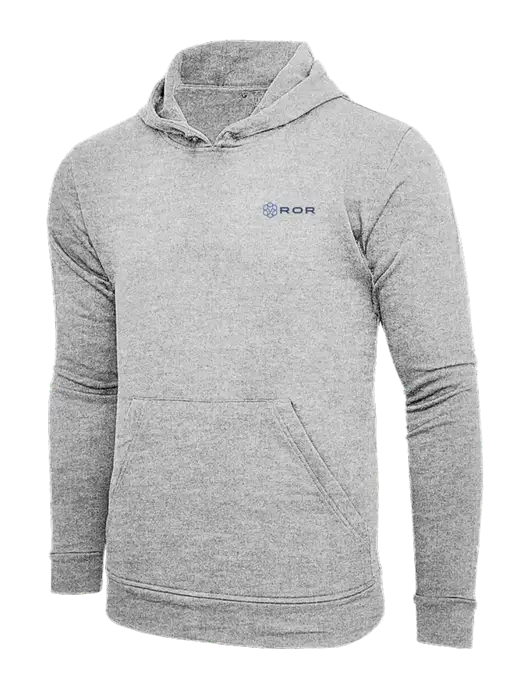Adidas Light Grey Heather Fleece Hooded Sweatshirt w/ROR Logo