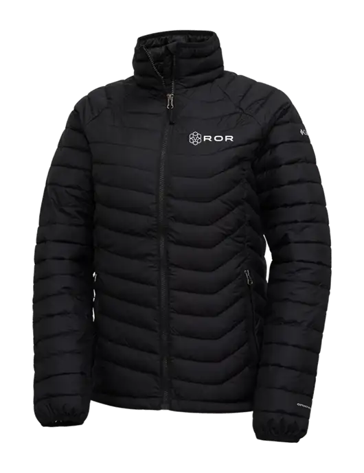 Columbia Black Womens Powder Lite Jacket w/ROR Logo