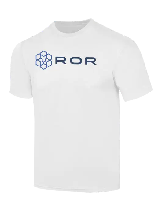 Simply Soft White 4.5oz  Poly/Combed Ring Spun Cotton T-Shirt w/ROR Logo