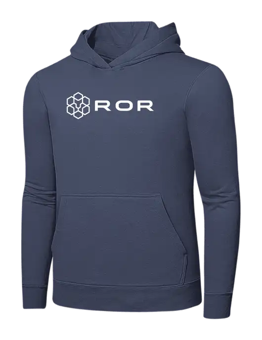 Steel Blue 7.8. oz Ring Spun Hooded Sweatshirt w/ROR Logo