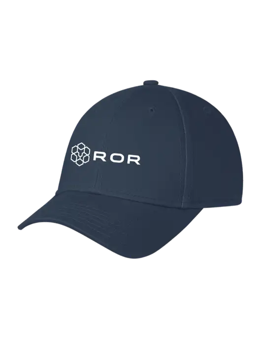 Navy Structured Cap Hook & Loop w/ROR Logo