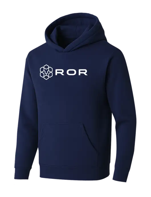 BELLA+CANVAS Navy Sponge Fleece Pullover Hoodie w/ROR Logo