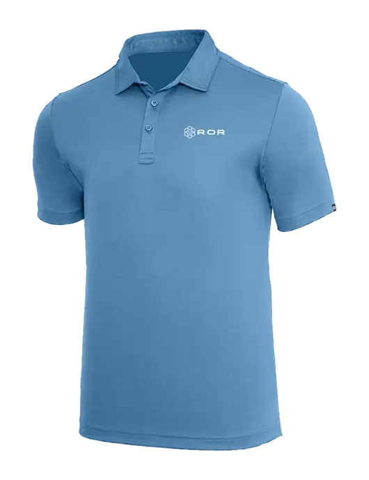 TravisMathew Dark Carolina Blue Coto Performance Polo w/ROR Logo