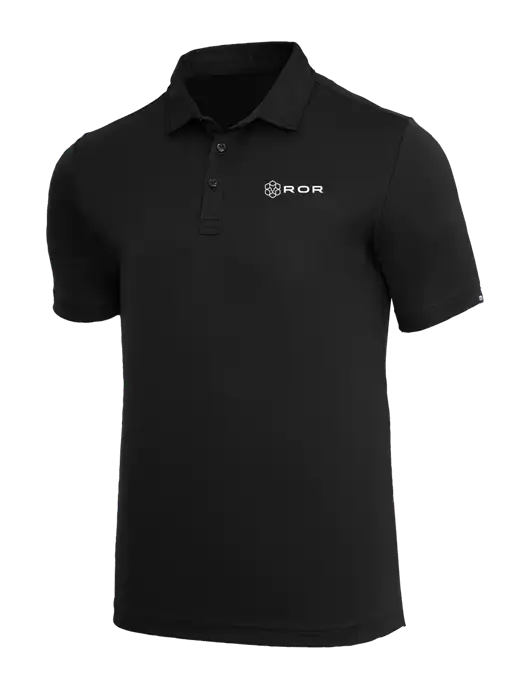 TravisMathew Black Coto Performance Polo w/ROR Logo