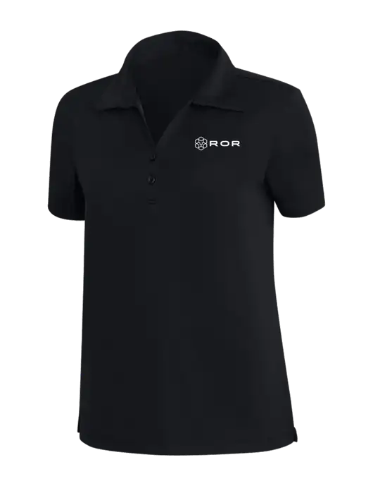 TravisMathew Black Womens Coto Performance Polo w/ROR Logo
