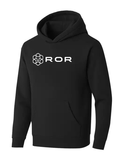 BELLA+CANVAS Black Sponge Fleece Pullover Hoodie w/ROR Logo