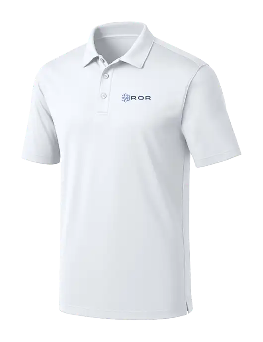 White Silk Touch Performance Polo w/ROR Logo