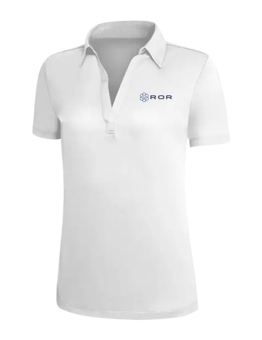 White Silk Touch Womens Performance Polo w/ROR Logo