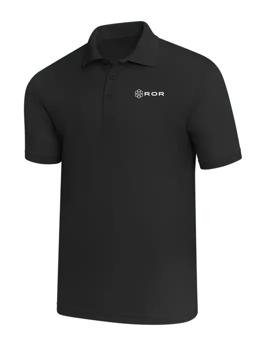 Black PosiCharge RacerMesh Polo w/ROR Logo