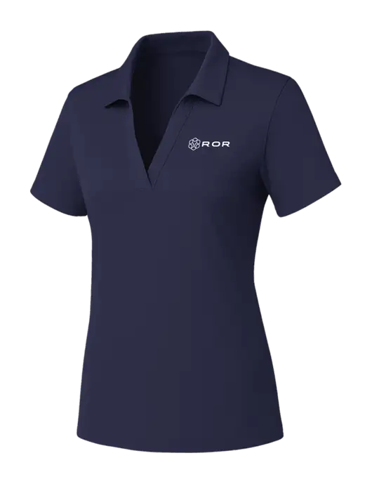 Womens Navy PosiCharge RacerMesh Polo w/ROR Logo