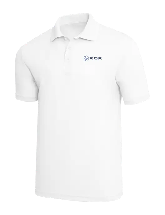 White PosiCharge RacerMesh Polo w/ROR Logo