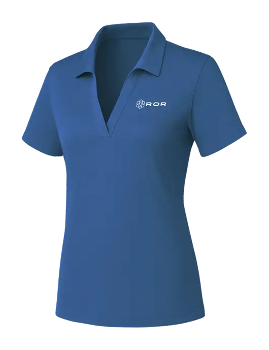 Womens Slate Blue PosiCharge RacerMesh Polo w/ROR Logo