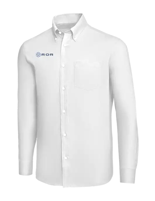 Brooks Brothers White Wrinkle-Free Stretch Nailhead Shirt w/ROR Logo