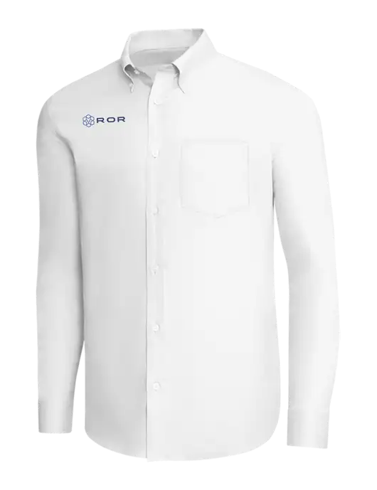 Brooks Brothers White Wrinkle-Free Stretch Pinpoint Shirt w/ROR Logo