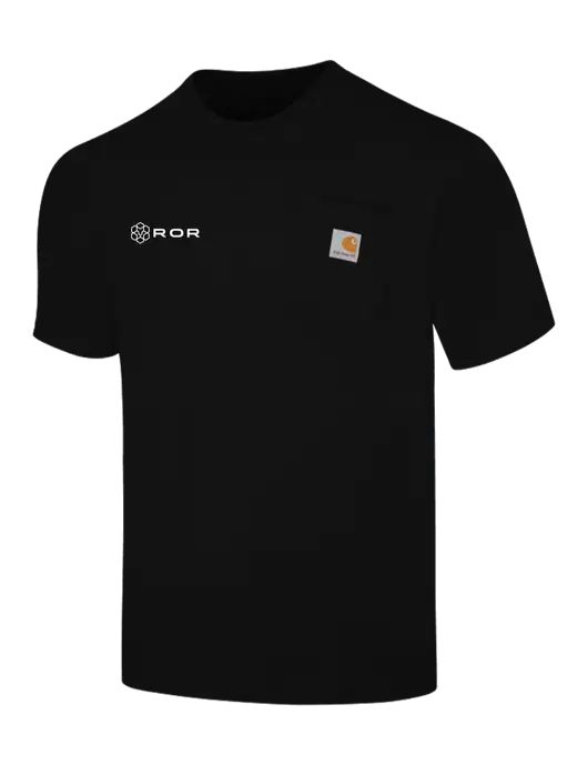 Carhartt Workwear Black Pocket Short Sleeve T-Shirt w/ROR Logo