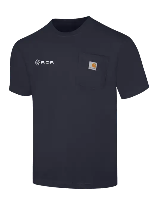 Carhartt Workwear Dark Navy Pocket Short Sleeve T-Shirt w/ROR Logo