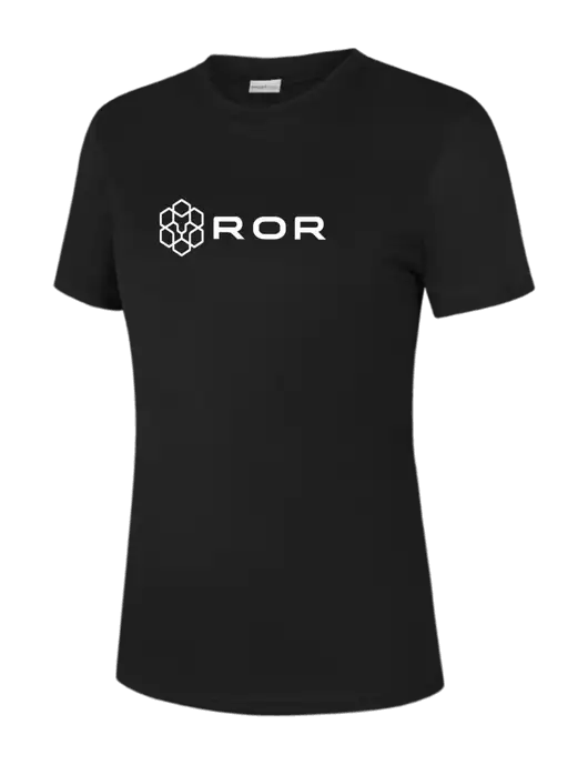  Womens Black PosiCharge Competitor Tee w/ROR Logo