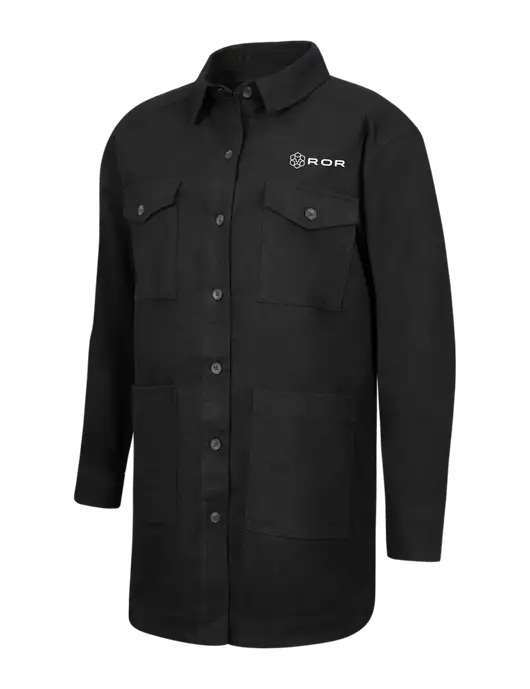Mercer+Mettle Womens Black Long Sleeve Twill Overshirt w/ROR Logo