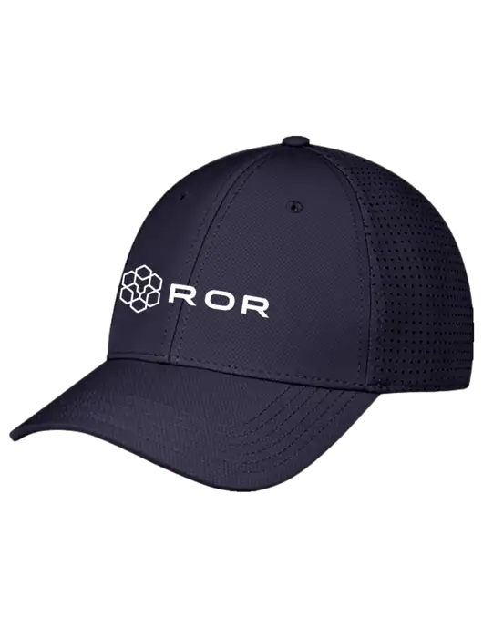 Navy Performance Stretchable Cap Hook & Loop w/ROR Logo