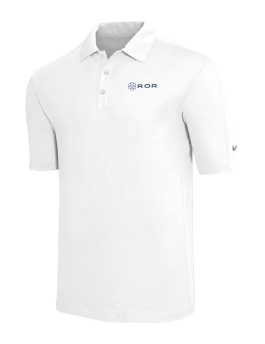 Nike White Tech Sport Dri-FIT Polo w/ROR Logo