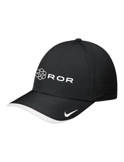 Nike Black/White Dri-FIT Perforated Performance Cap w/ROR Logo