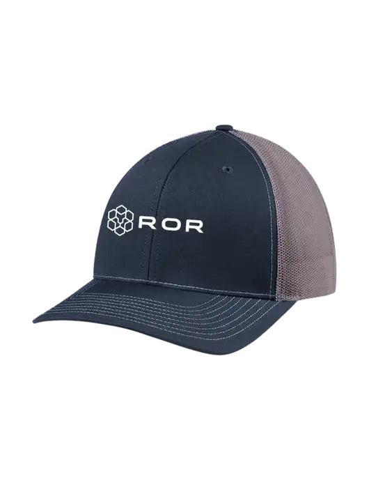 Richardson Adjustable Snapback Original 112 Trucker Cap Navy w/Charcoal Mesh w/ROR Logo