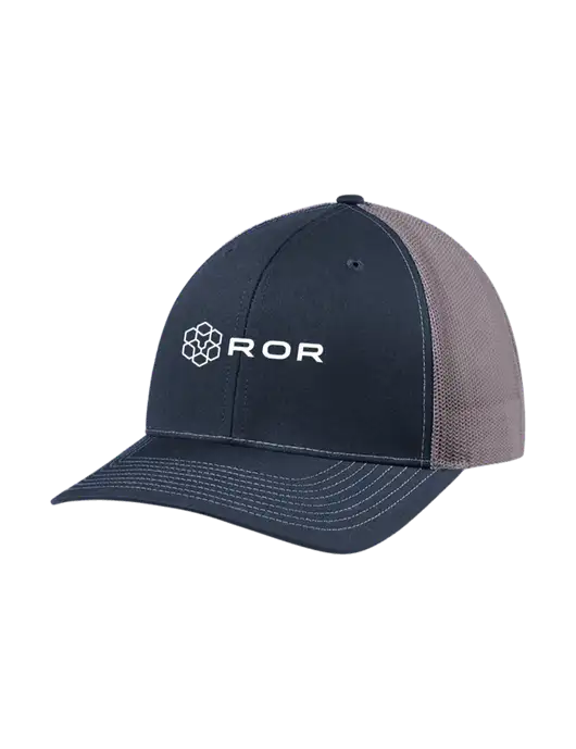 Richardson Adjustable Snapback Original 112 Trucker Cap Navy w/Charcoal Mesh w/ROR Logo