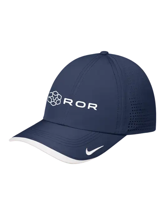 Nike Navy/White Dri-FIT Perforated Performance Cap w/ROR Logo